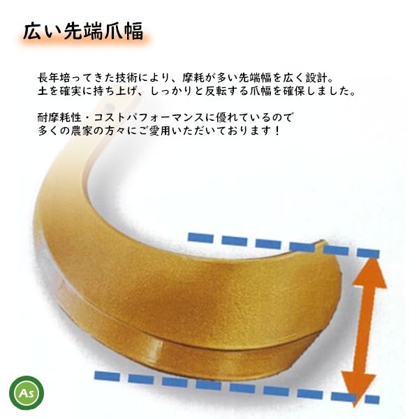 Amazon | クボタ トラクター 耕うん爪 スーパーゴールド爪 センター
